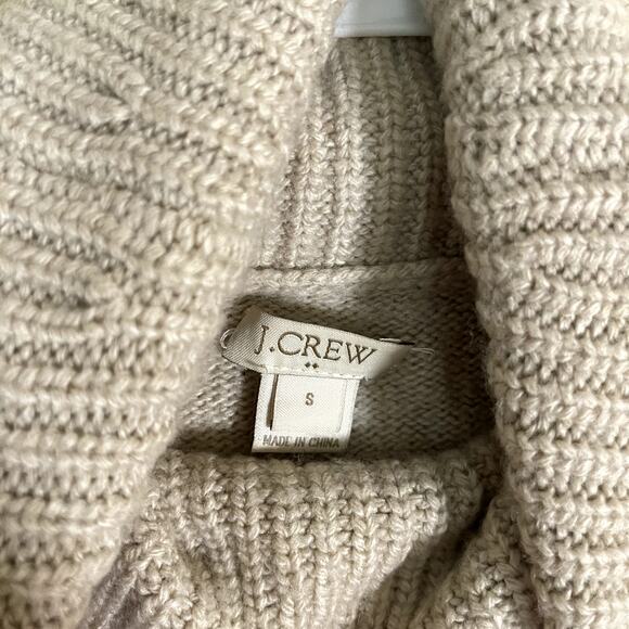J Crew Small Tan Cowl Neck Sweater - Picture 2 of 3